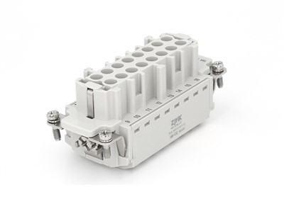 Conector fêmea para serviço pesado de impulso rápido de 16 pinos